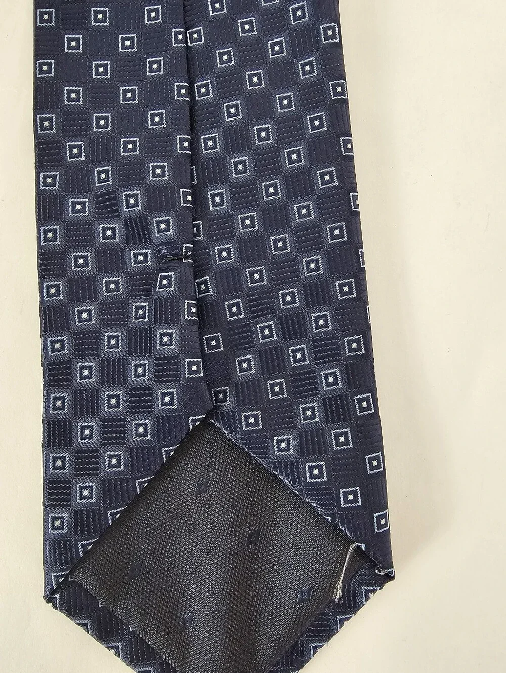 Guangdong Science Center Navy Geometric Square Print Tie